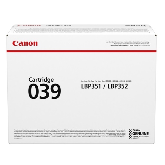 Canon 039 Cartuccia Toner Originale Nero 0287C001 - 11000 Pagine - Compatibile con i-SENSYS LBP-351x e LBP-352x