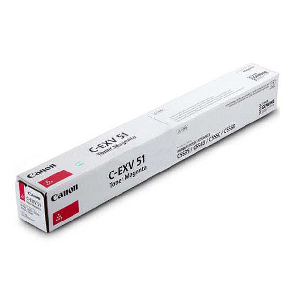 Canon C-EXV51 Toner Originale Magenta - 26000 Pagine, Compatibile con iR ADV C5535i, C5540i, C5550i, C5560i