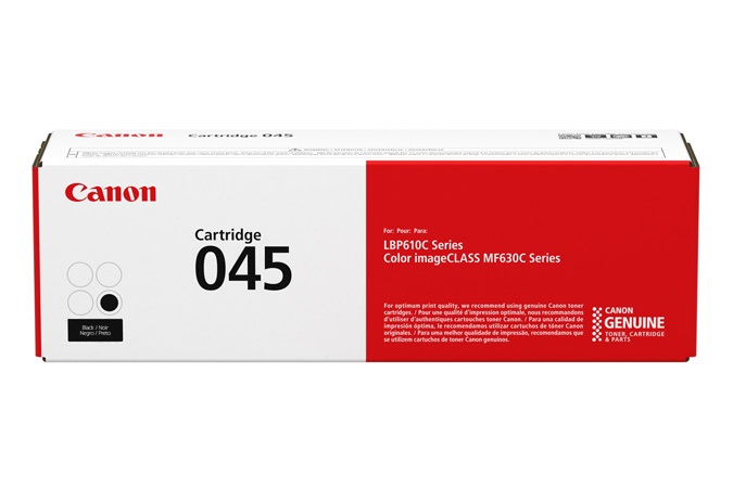 Canon 045bk Cartuccia Toner Originale Nero 1242C002 - 1400 Pagine - Compatibile con i-SENSYS MF 631Cn, MF 633Cdw, MF 635Cx, LBP-611Cn, LBP-613Cdw