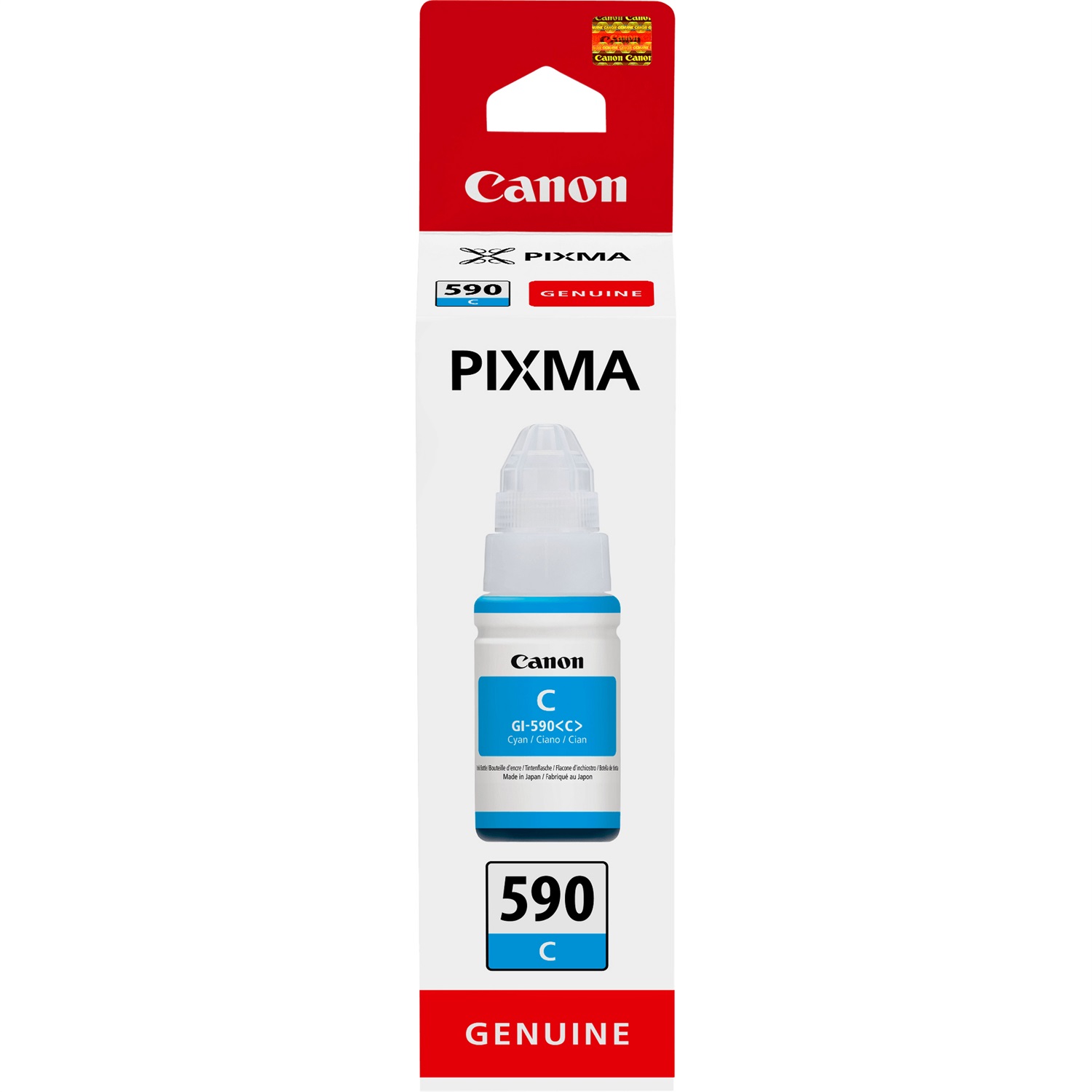 Canon GI-590C Cartuccia d'Inchiostro Ciano 70 ml - Originale, ~7000 Pagine, Compatibile con PIXMA G Series