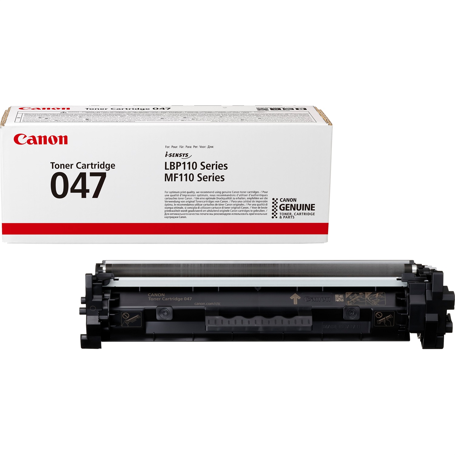 Canon Toner Originale 047 2164C002, Nero, 1600 Pagine, Compatibile con i-SENSYS LBP-110/112/113 e MF-110/112/113