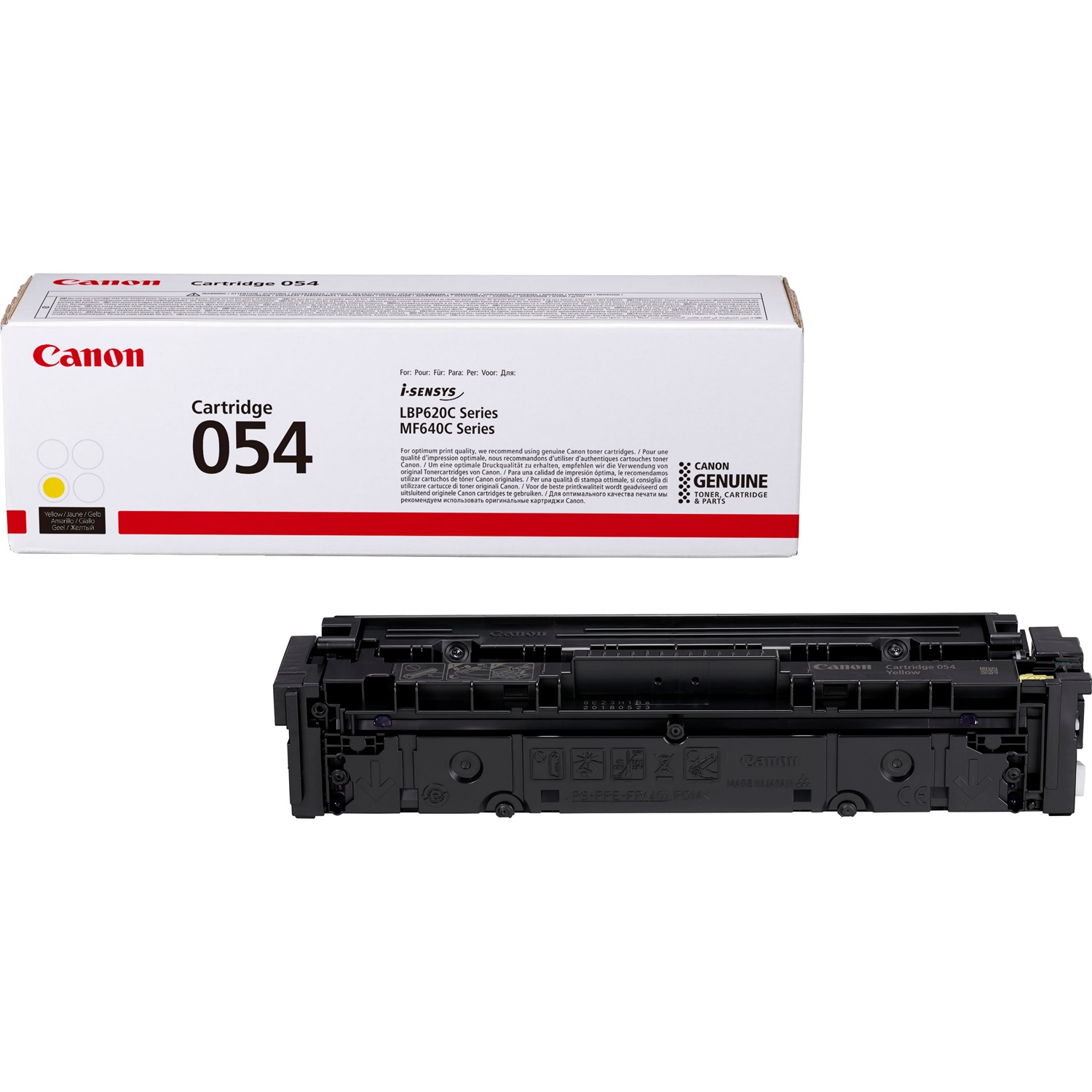 Canon Cartuccia toner 054 Giallo - 1200 pagine - Compatibile con i-SENSYS LBP 621/623 e MF 641/642/643/645
