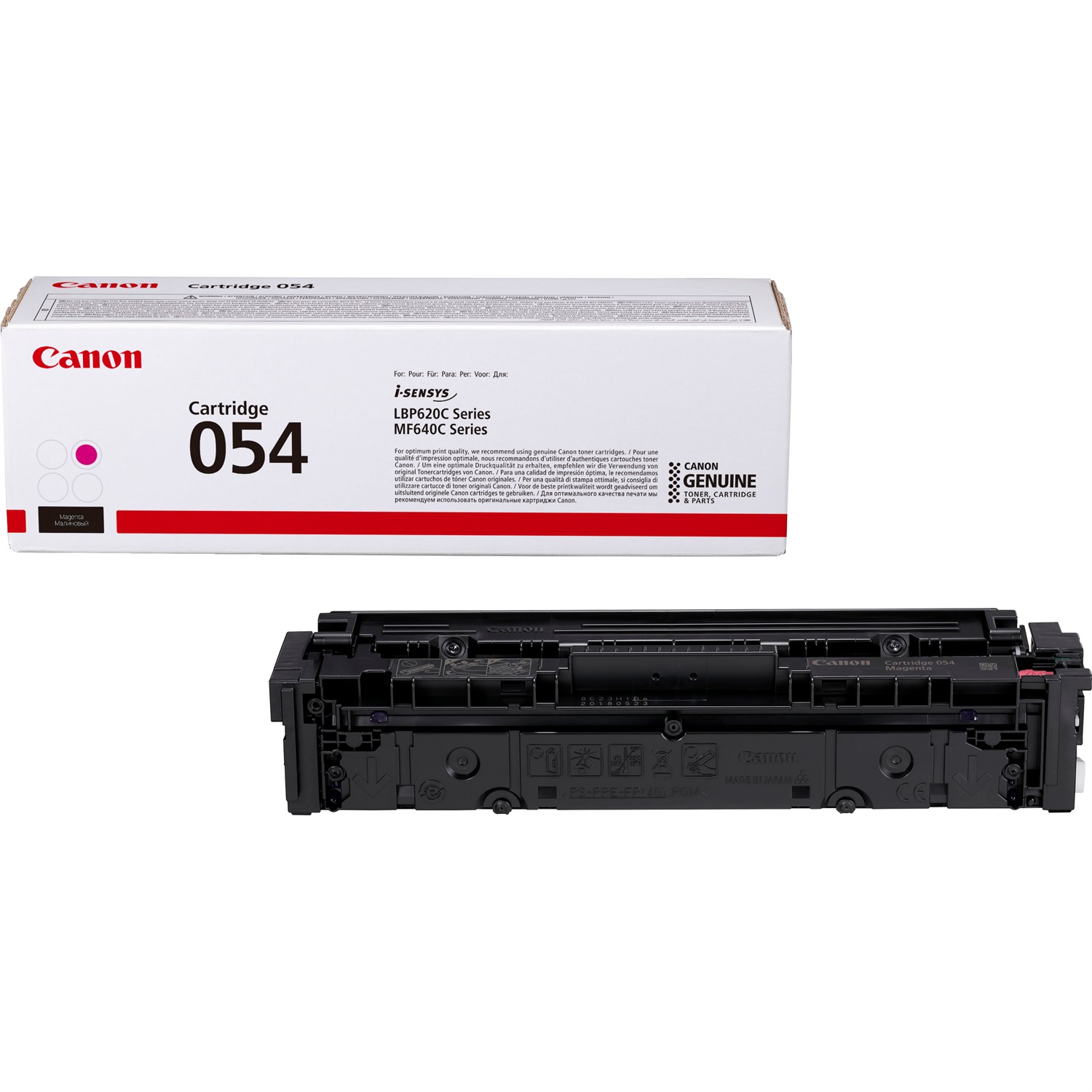 Canon Toner Magenta 054M 3022C002 - 1200 Pagine - Originale - Compatibile con i-SENSYS LBP 623Cdw, LBP 621Cw, MF 645Cx, MF 643Cdw, MF 641Cw