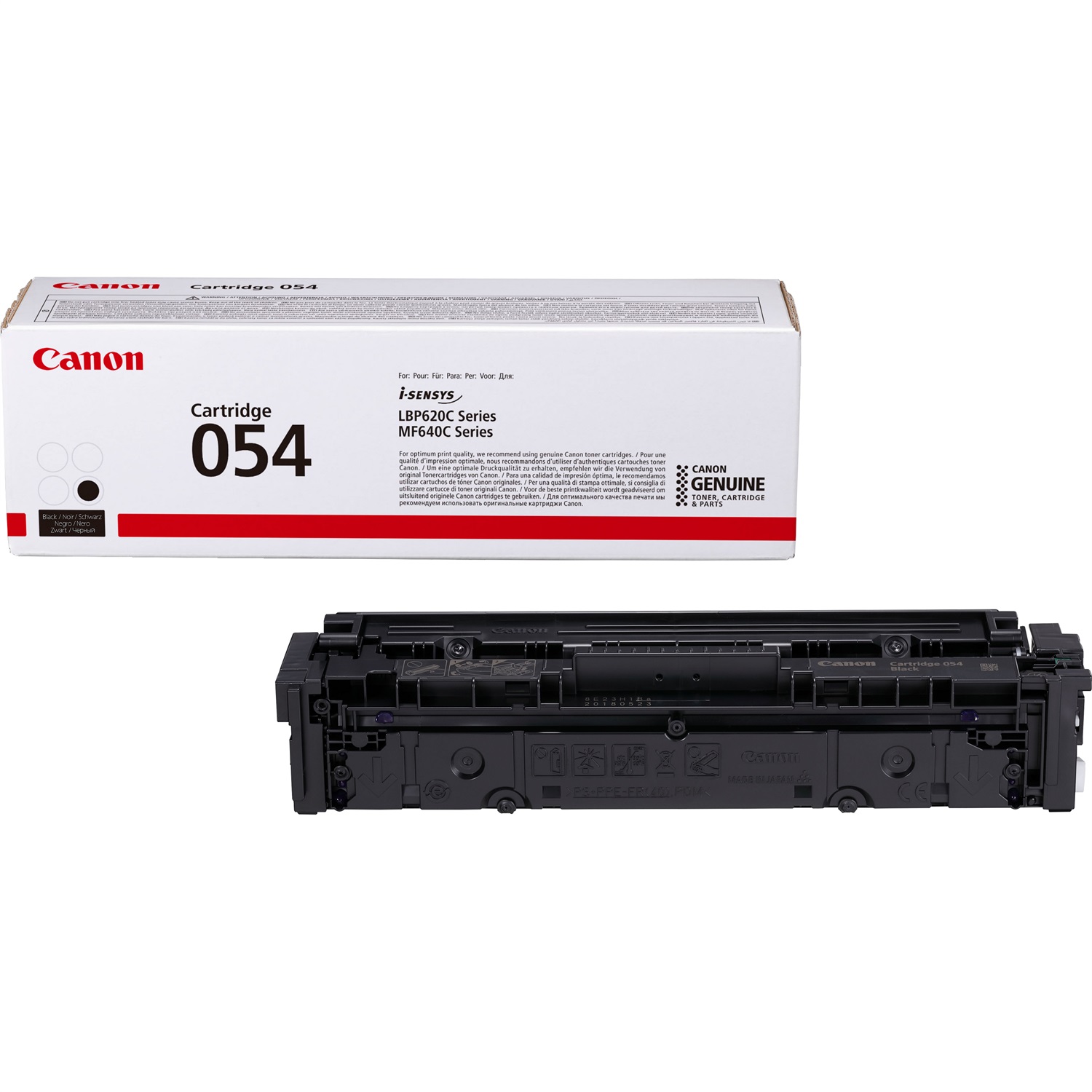 Canon Cartuccia Toner 054 Originale Nero 1500 Pagine Compatibile con MF645Cx, MF643Cdw, MF641Cw, LBP623Cdw, LBP621Cw