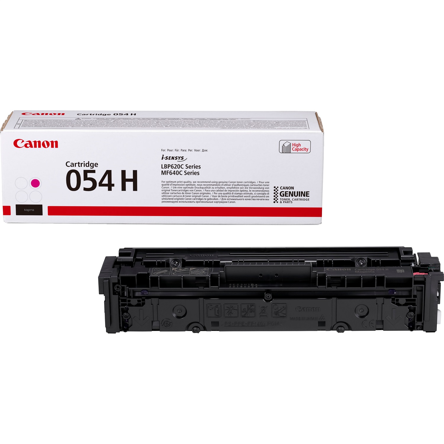 Canon Cartuccia Toner Originale 054 H Magenta - 2300 Pagine - Compatibile con i-SENSYS LBP 621Cw, LBP 623Cdw, MF 641Cw, MF 643Cdw, MF 645Cx