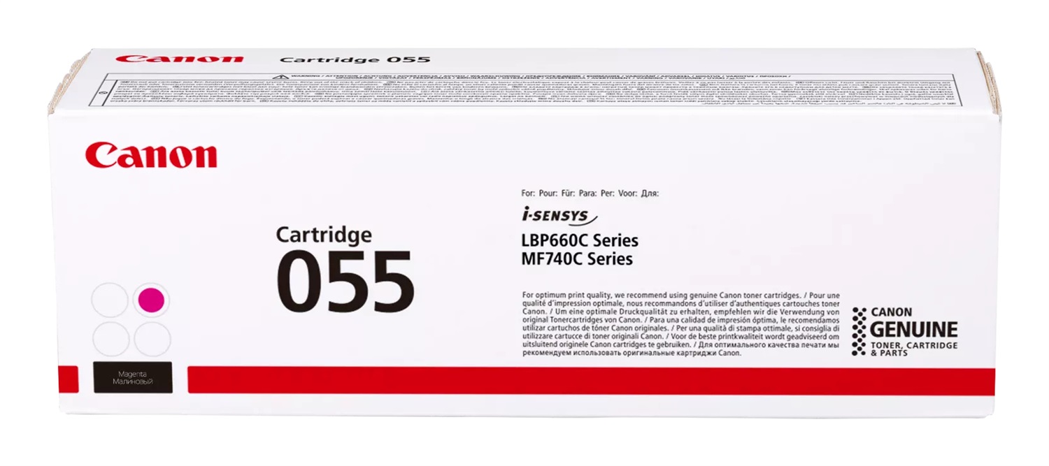 Canon 055 Cartuccia Toner Originale Magenta 3014C002 - 2100 Pagine - 1 Pz