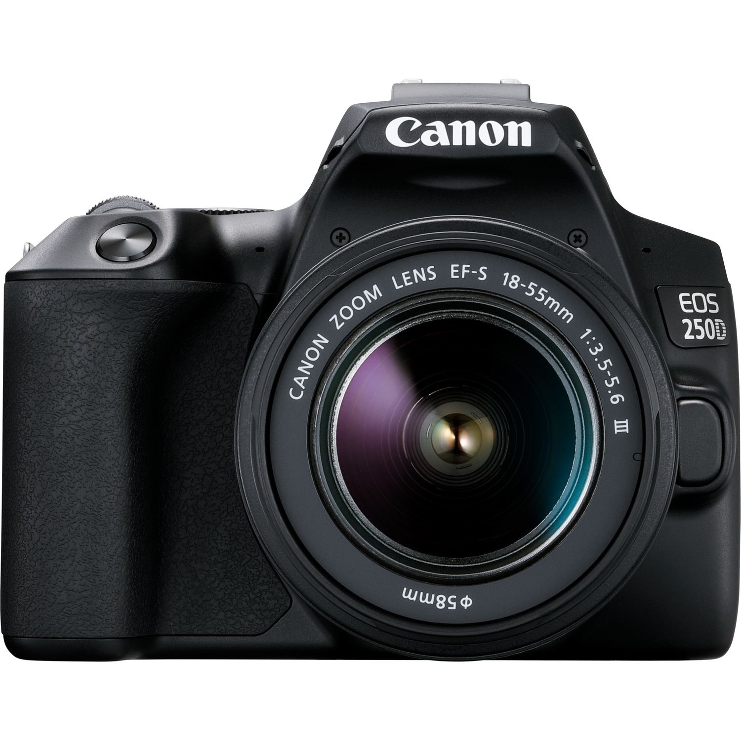 Canon EOS 250D Kit Reflex Digitale con Obiettivo EF-S 18-55mm f/3.5-5.6 III - 24,1 MP, CMOS APS-C, Video 4K, Display Orientabile, WLAN e Bluetooth