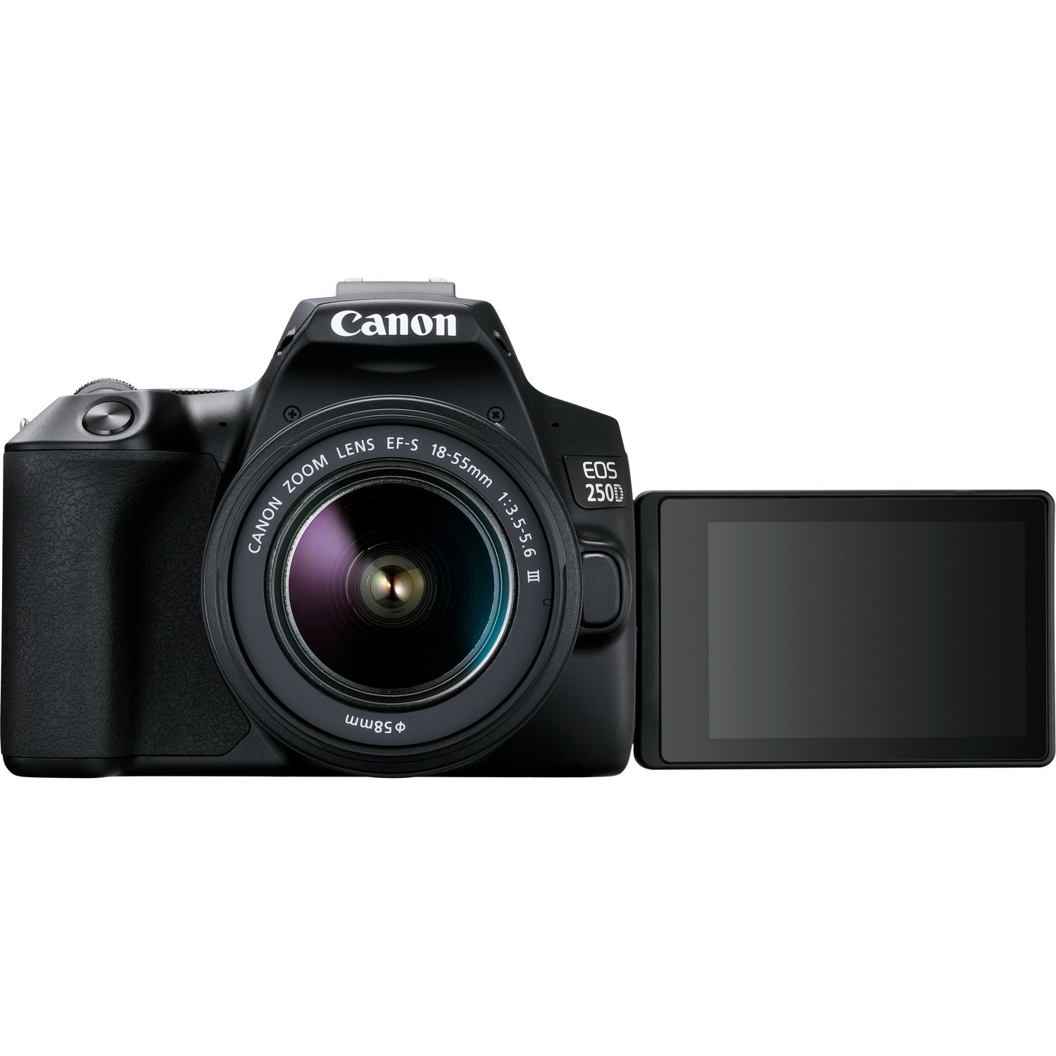 Canon EOS 250D Kit Reflex Digitale con Obiettivo EF-S 18-55mm f/3.5-5.6 III - 24,1 MP, CMOS APS-C, Video 4K, Display Orientabile, WLAN e Bluetooth