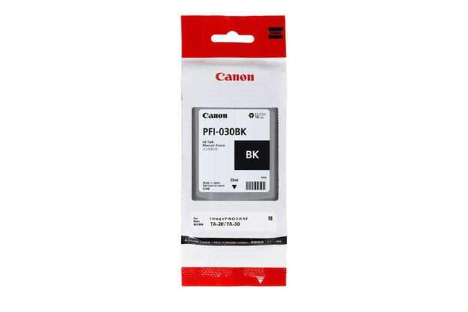 Canon PFI-030BK Cartuccia d'Inchiostro Originale Nero 55ml - Compatibile con imagePROGRAF TA-20/TA-30/TM-240/TM-340