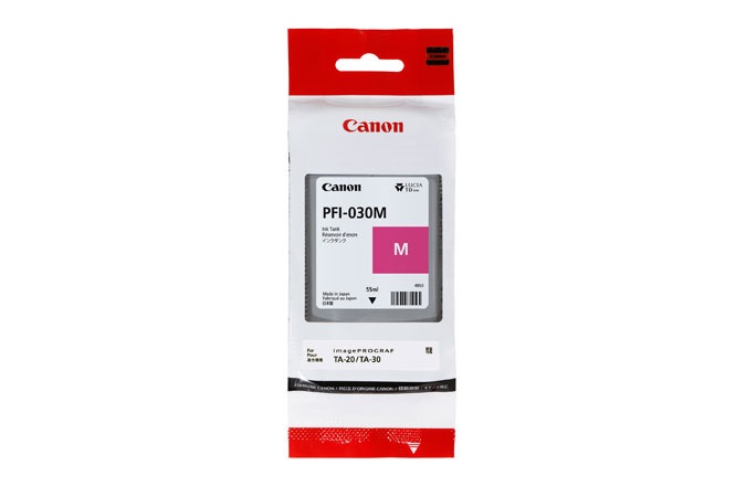 Canon PFI-030M Cartuccia d'Inchiostro Originale Magenta 55ml per Stampanti imagePROGRAF TA-20 e TA-30