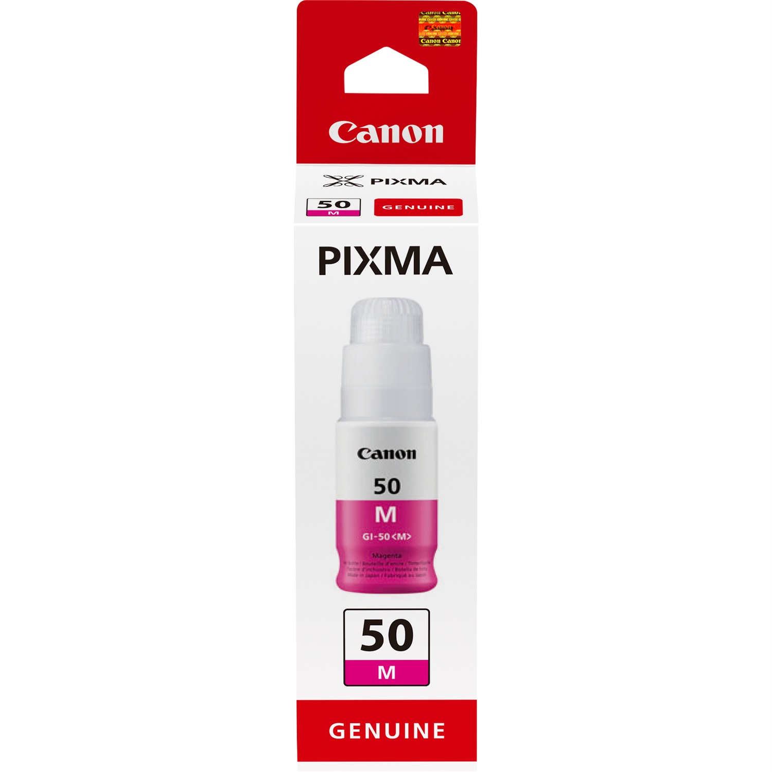 Canon GI-50 M - Flacone d'inchiostro originale Magenta da 70ml, Resa elevata fino a 7700 pagine, Inchiostro a base di pigmento