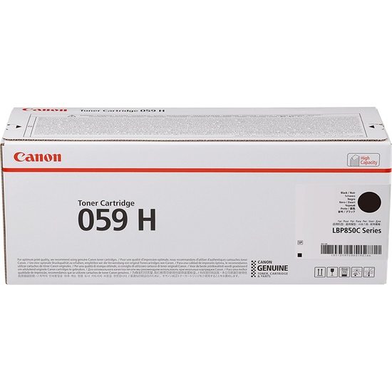 Canon 059H BK Cartuccia Toner Originale Nero - 15.500 Pagine - Compatibile con i-SENSYS LBP852Cx