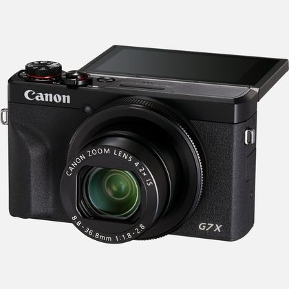 Canon PowerShot G7X Mark III - Fotocamera compatta 20,1 MP CMOS, Video 4K, LCD inclinabile, Stabilizzazione ottica, Nero