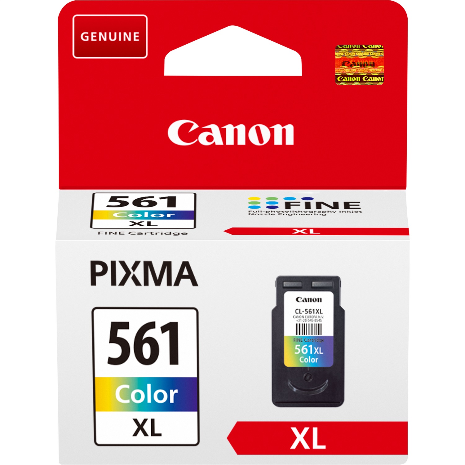 Canon Cartuccia d'inchiostro a colori CL-561XL (3730C001) - Resa elevata (XL), 12,2 ml, Fino a 300 pagine, Ciano, Magenta, Giallo