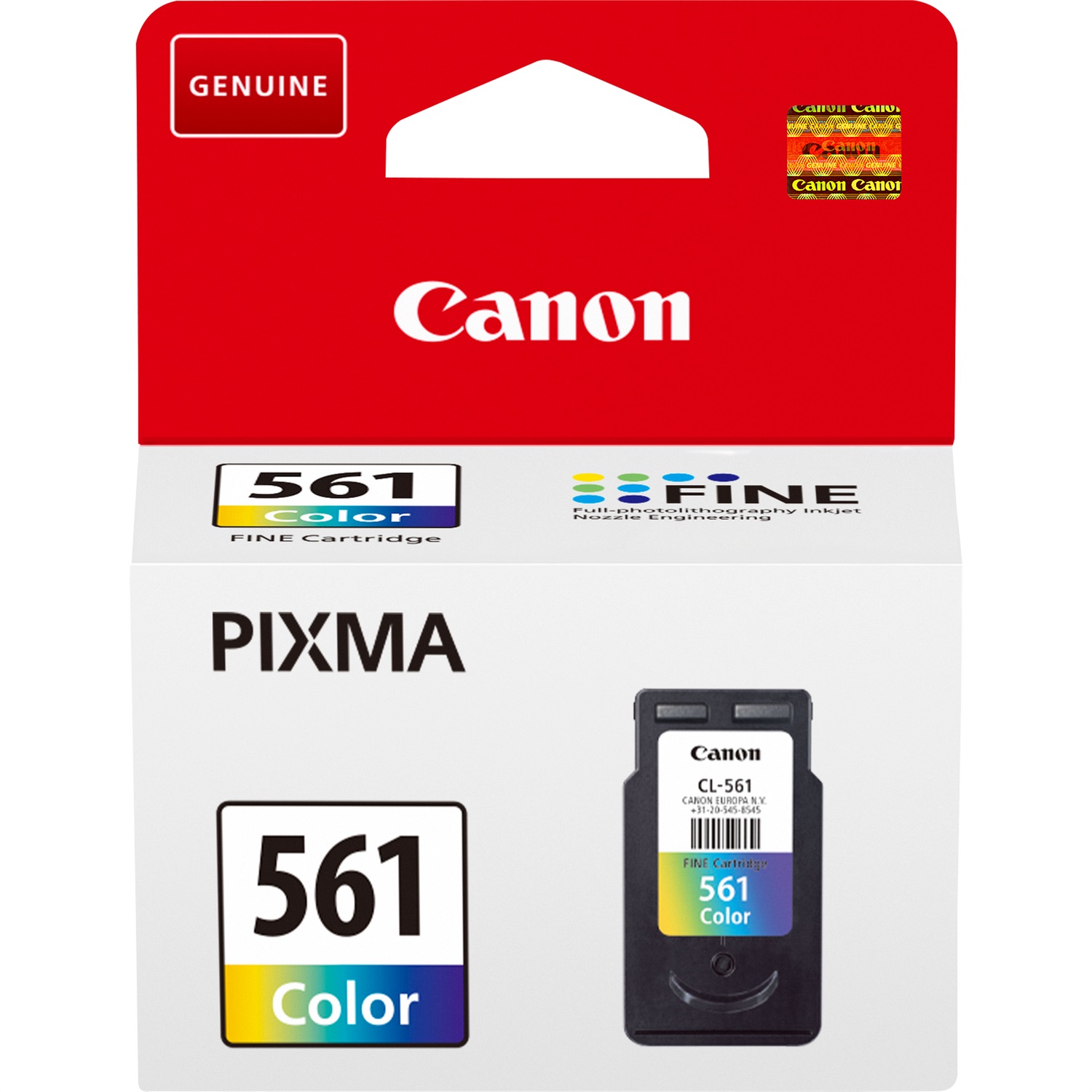 Canon Cartuccia Originale CL-561 (3731C001) a Colori - Ciano, Magenta, Giallo - 8,3 ml - Fino a 180 Pagine
