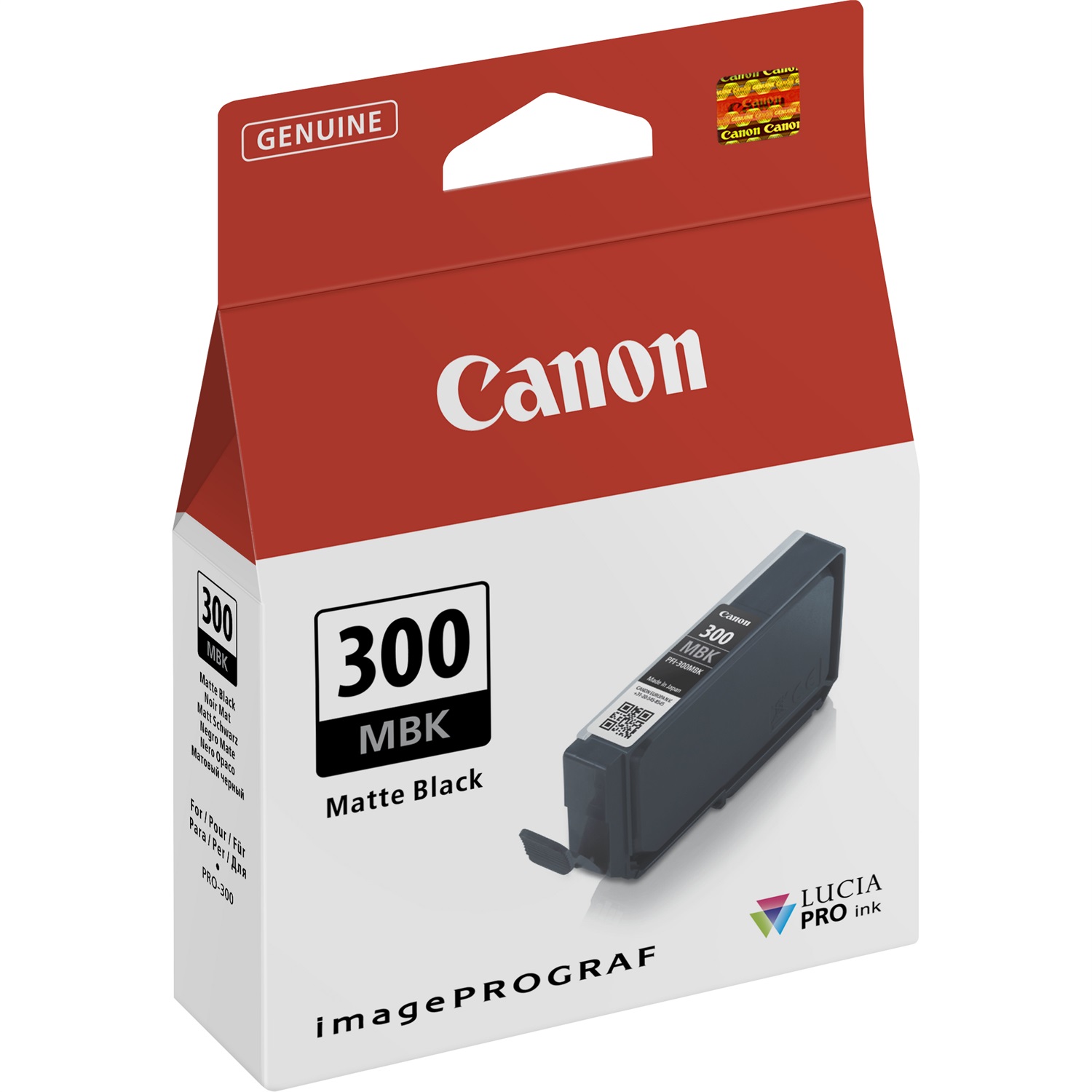 Canon Cartuccia d'inchiostro Nero Opaco PFI-300MBK 14,4ml - 1750 Pagine - Confezione Singola