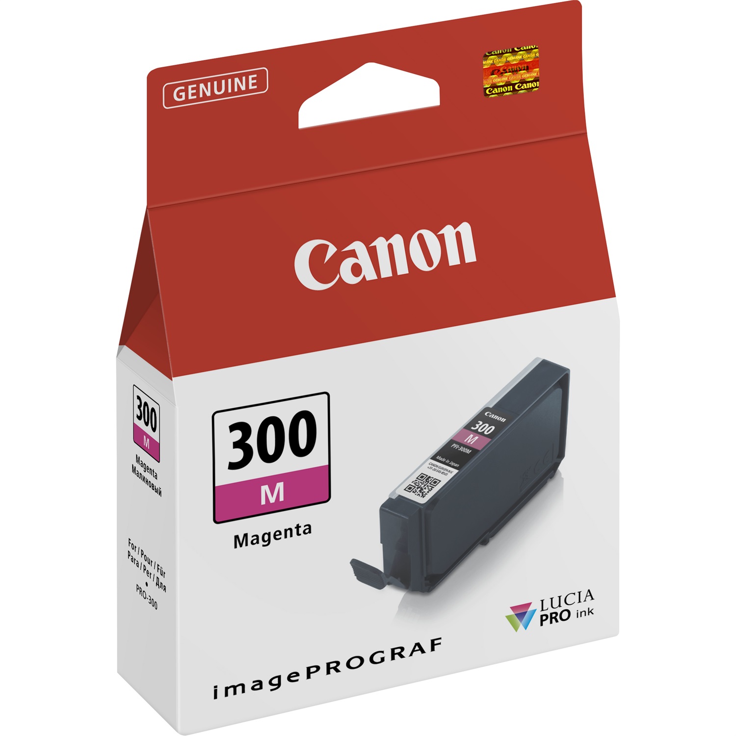 Canon Cartuccia d'inchiostro Originale Magenta PFI-300M - 14 ml, 735 pagine, Compatibile con imagePROGRAF PRO-300