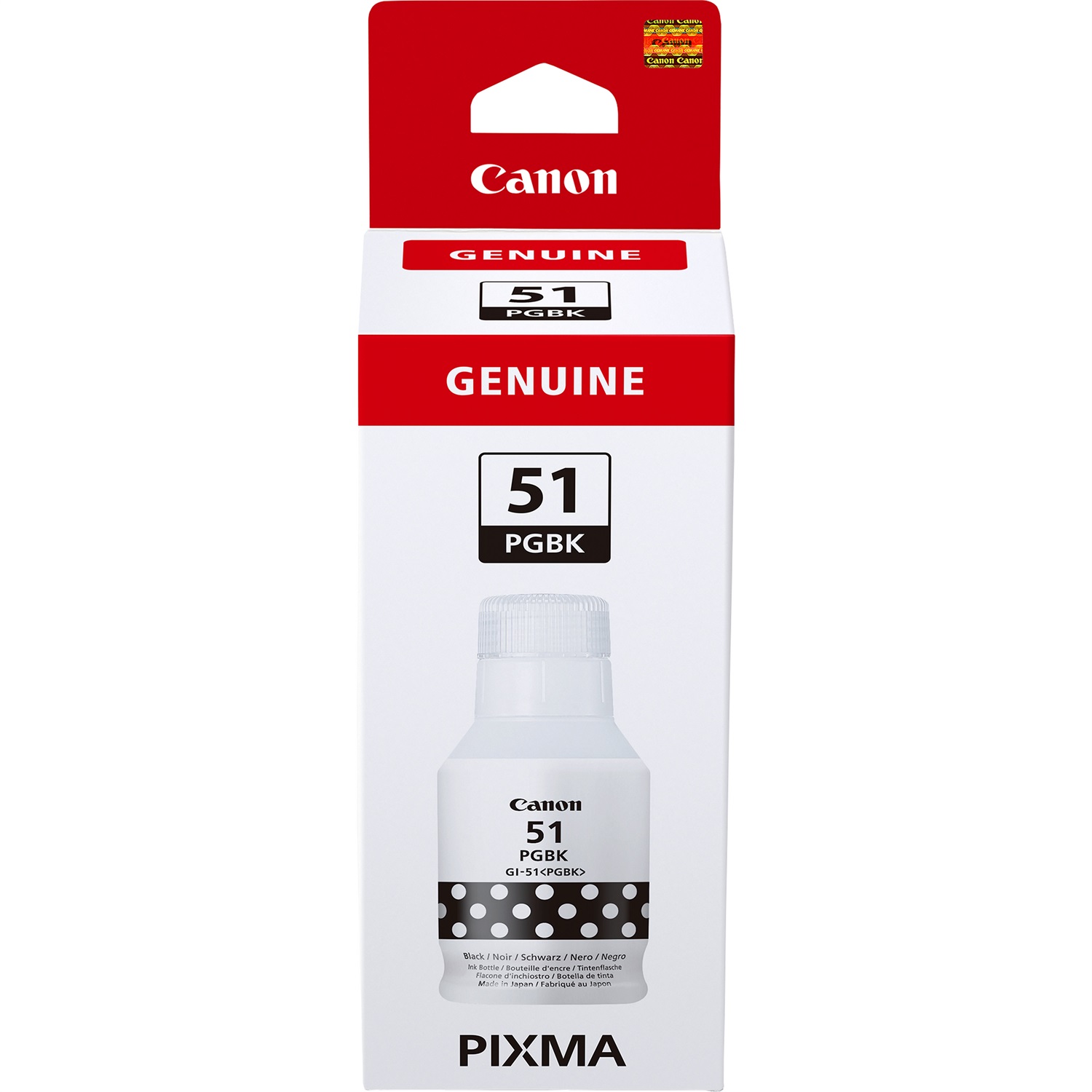 Canon GI-51PGBK - Flacone d'inchiostro originale nero da 135ml, alta resa fino a 6.000 pagine, compatibile con PIXMA G1520, G2520, G2560, G3520, G3560