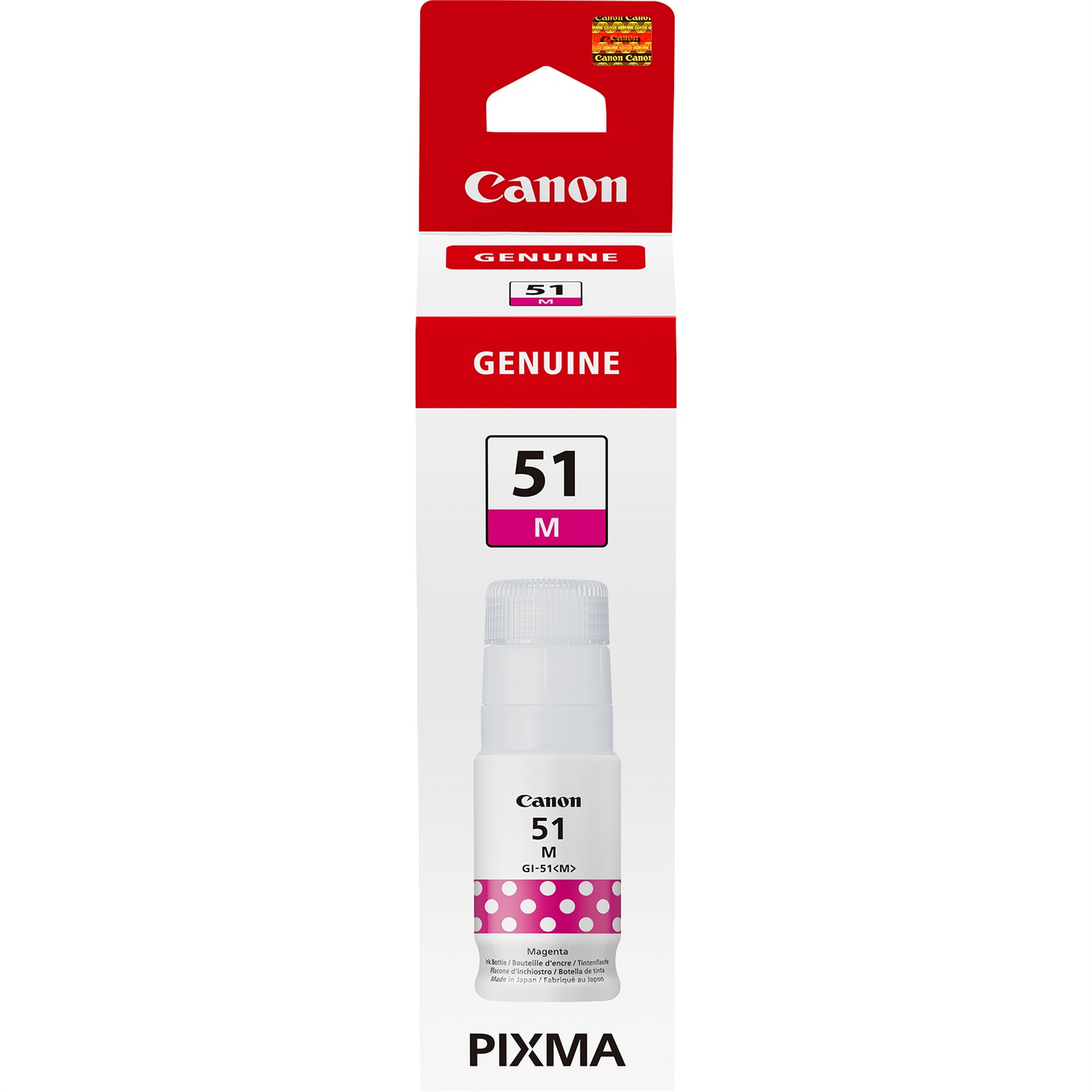 Canon GI-51M Flacone d'inchiostro Magenta 70ml - Resa fino a 7.700 pagine per PIXMA G1520, G2520, G2560, G3520, G3560
