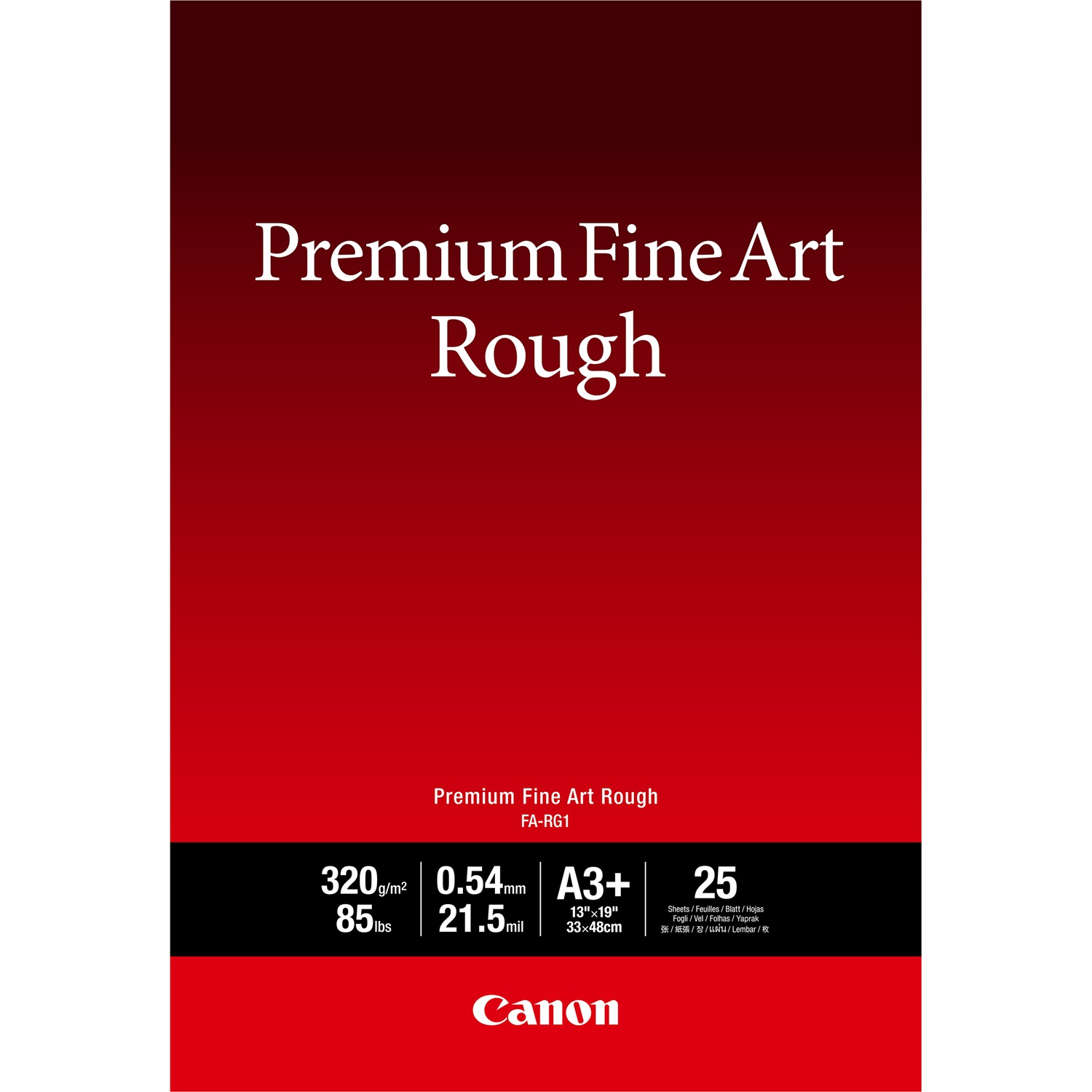 Canon Carta Premium Fine Art Rough FA-RG1 A3 - 25 Fogli, 320 g/m², Texture Ruvida, Alta Qualità per Riproduzioni Artistiche