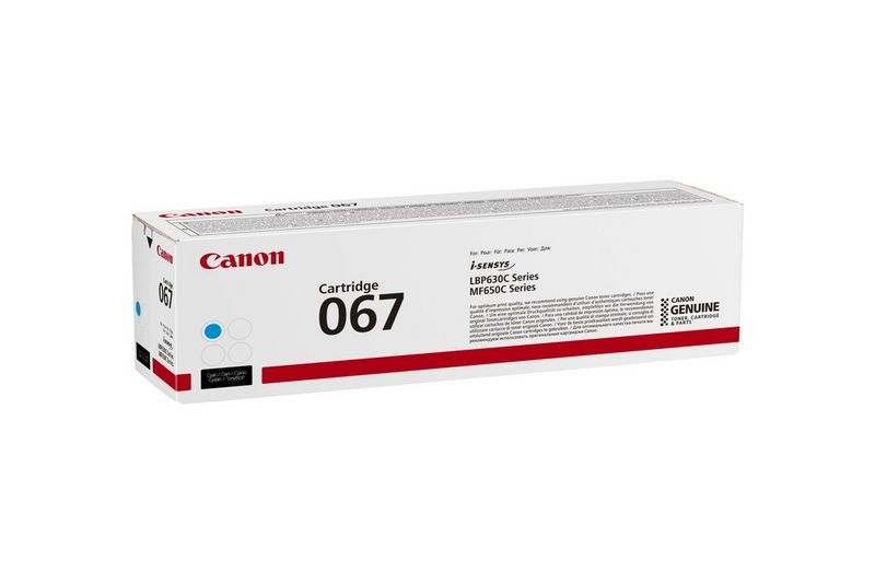 Canon 067 Cartuccia Toner Originale Ciano 1250 Pagine per i-SENSYS MF651Cw, MF655Cdw, MF657Cdw, LBP631Cw, LBP633Cdw