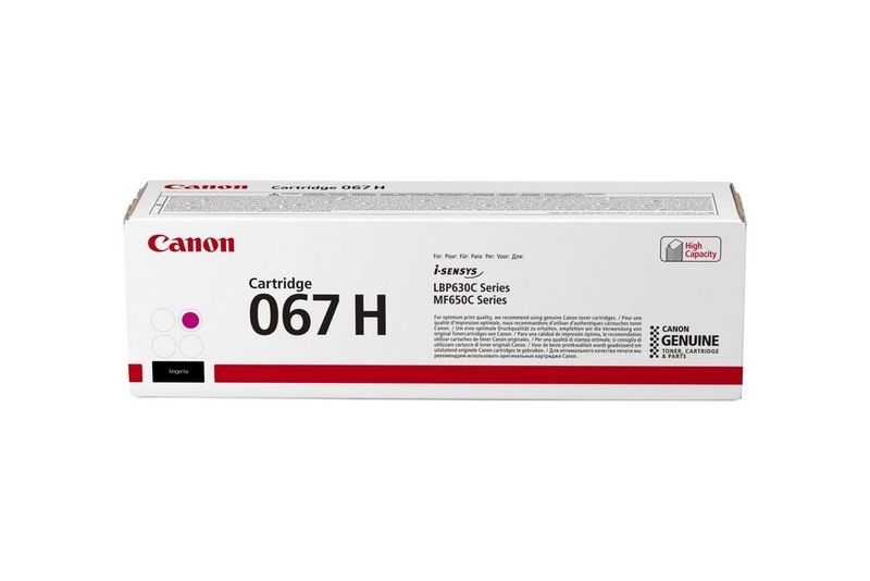 Canon 067H Toner Originale Magenta - Alta Capacità, 2350 Pagine, Compatibile con i-SENSYS LBP631CW, LBP633CDW, MF651CW, MF655CDW, MF657CDW
