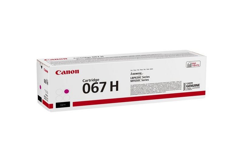 Canon 067H Toner Originale Magenta - Alta Capacità, 2350 Pagine, Compatibile con i-SENSYS LBP631CW, LBP633CDW, MF651CW, MF655CDW, MF657CDW