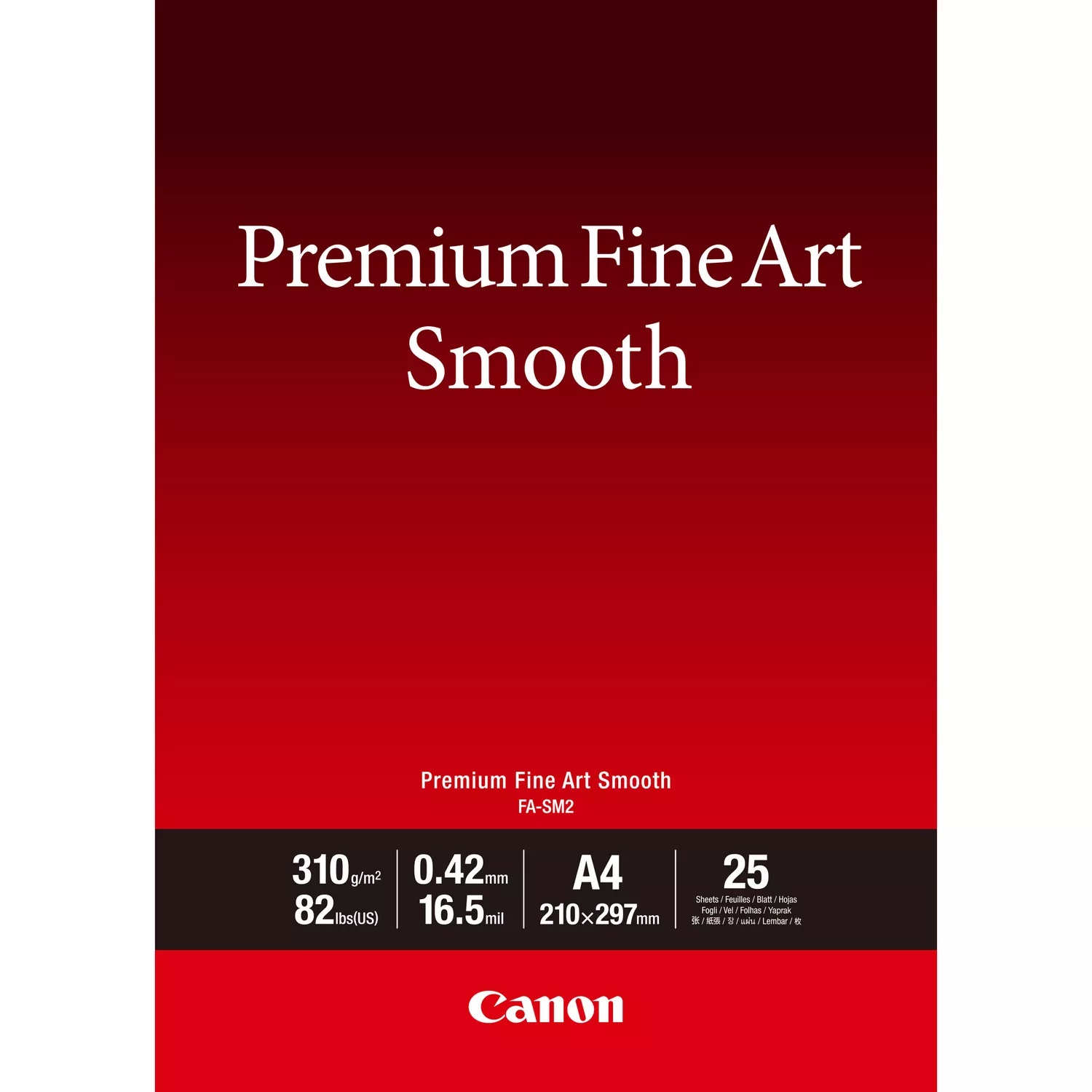 Canon FA-SM 2 Carta Fotografica Premium FineArt A4 Liscio 310 g/m² - 25 Fogli