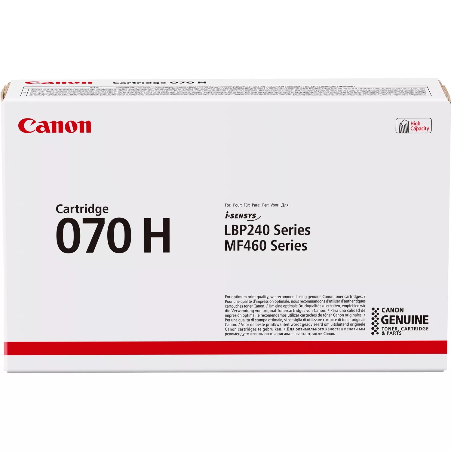 Canon 070H Cartuccia Toner Originale Nero 5640C002 - 10.200 Pagine - Compatibile con i-SENSYS LBP243dw, LBP246dw, MF461dw, MF463dw, MF465dw
