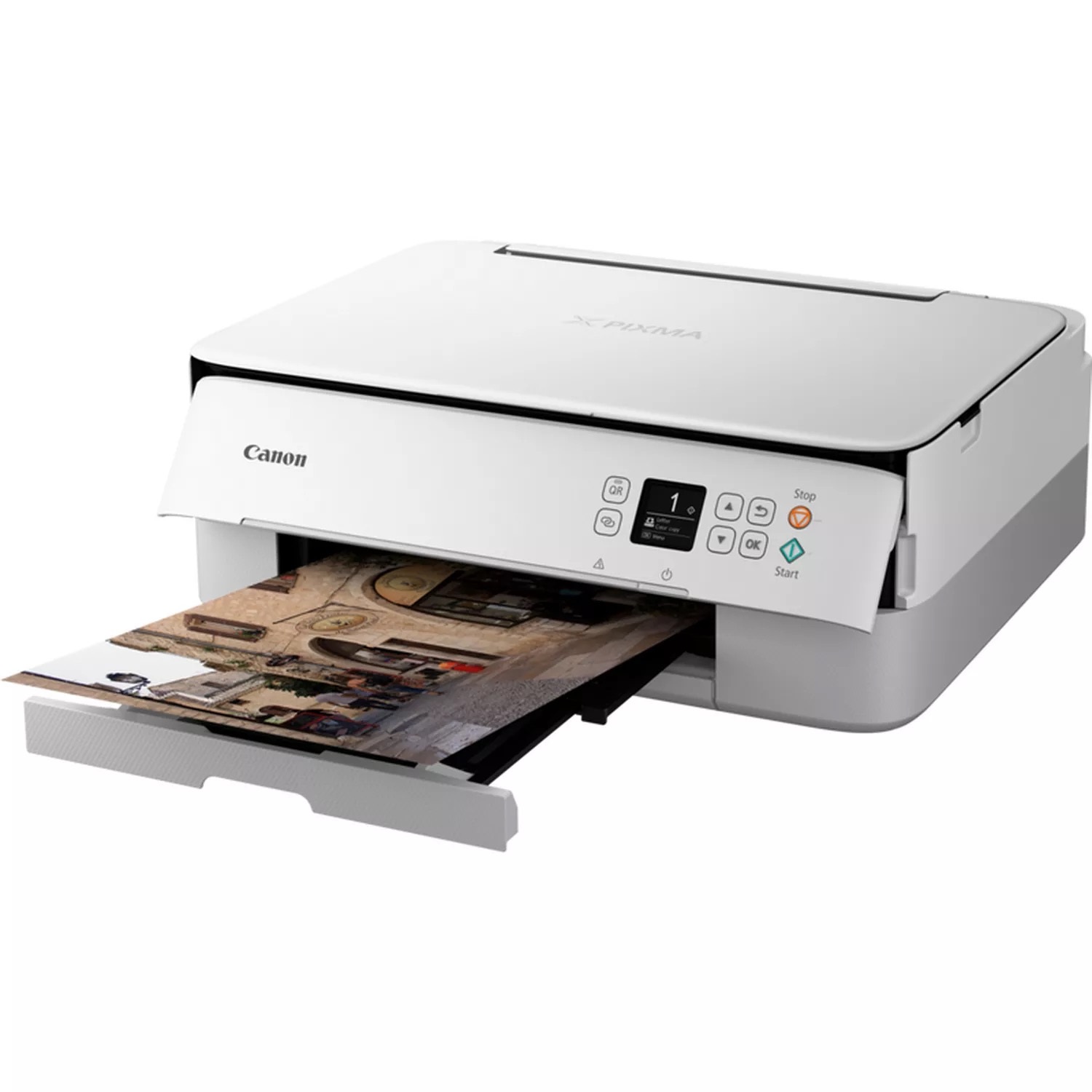 Canon PIXMA TS5351i - Stampante Multifunzione Inkjet A4 3 in 1, Wi-Fi, 4800 x 1200 DPI, 13 ipm, Bianco