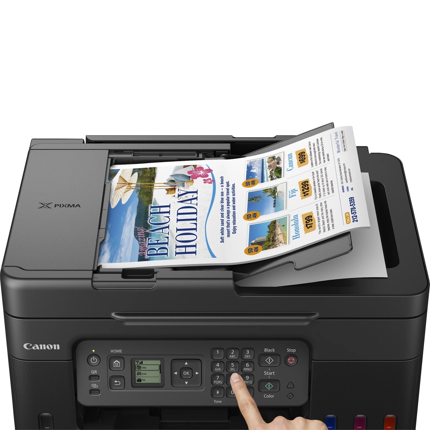 Canon PIXMA G4570 Stampante Multifunzione 4-in-1 Ad Inchiostro A4 4800 x 1200 DPI Wi-Fi con MegaTank e ADF
