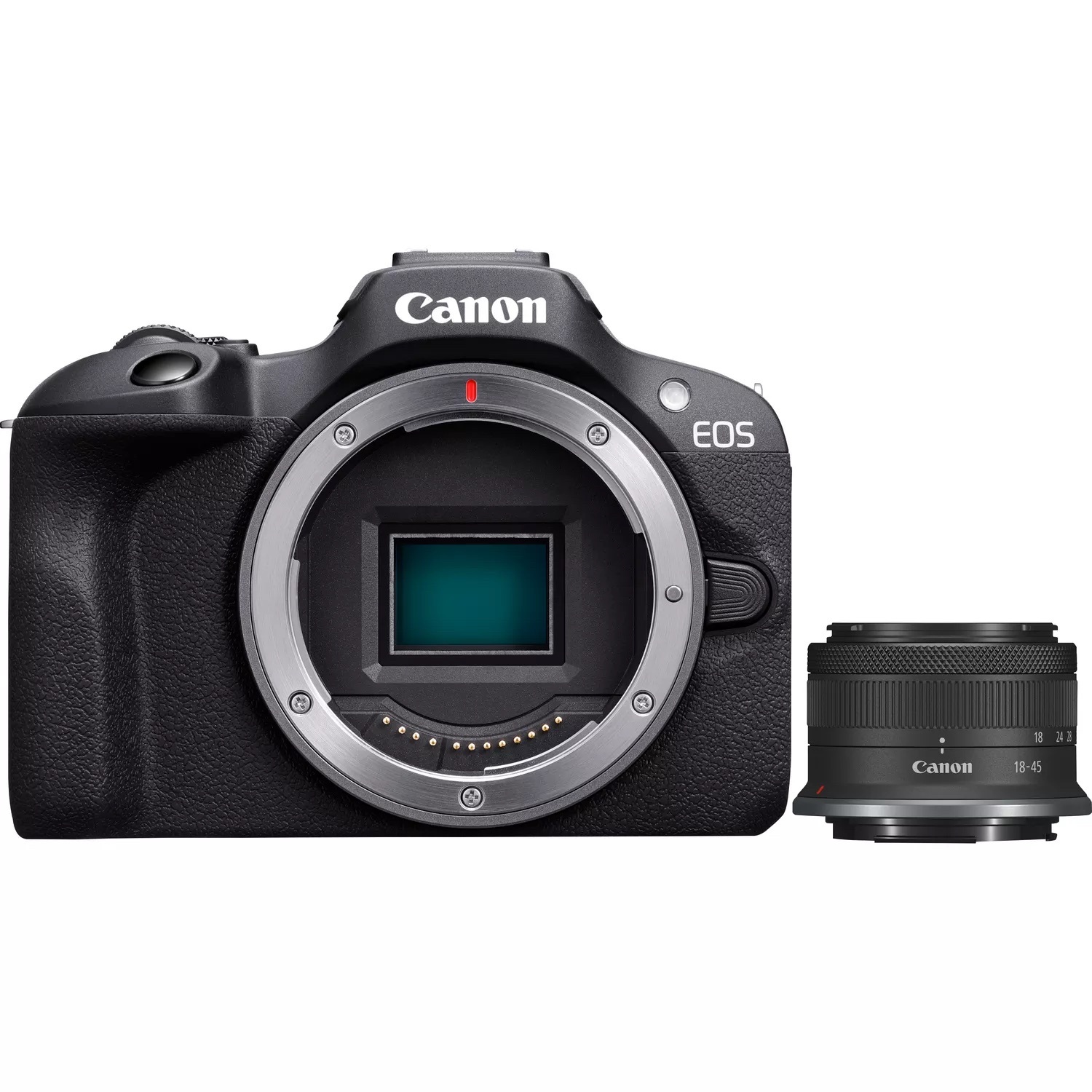 Canon EOS R100 - Fotocamera Mirrorless APS-C 24,1 MP con Obiettivo RF-S 18-45mm F4.5-6.3 IS STM, Video 4K, WiFi e Bluetooth, Garanzia Ufficiale Canon