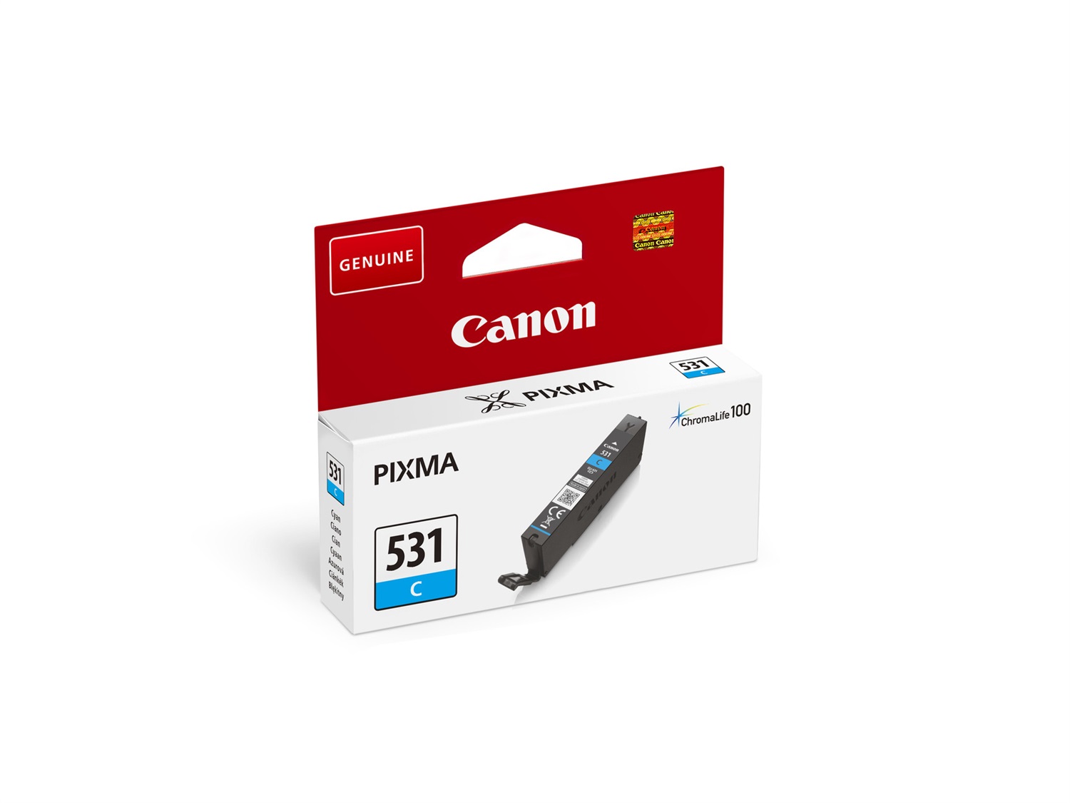 Canon 6119C001 Cartuccia d'Inchiostro Originale Ciano CLI-531C - 515 Pagine - Compatibile con Pixma TS8750/TS8751