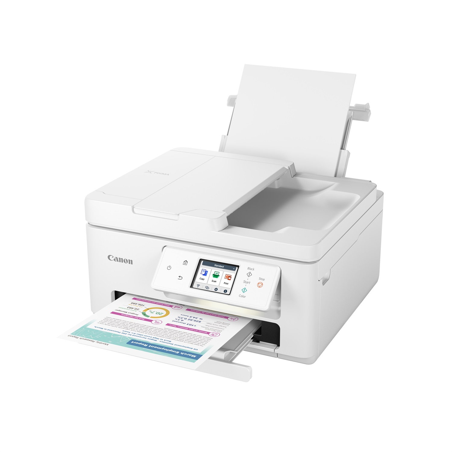 Canon PIXMA TS7750i Stampante Multifunzione Inkjet A4 Wi-Fi 1200 x 1200 DPI, Stampa/Copia/Scansione, 15 ipm, Bianco