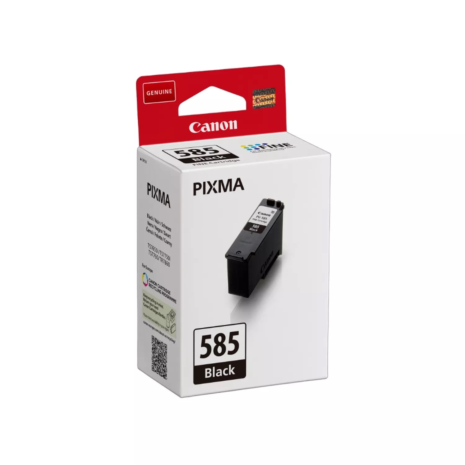 Canon 6205C001 Cartuccia d'inchiostro Originale Nero PG-585 - 7,3 ml, Resa Standard, 180 pagine, Compatibile con Pixma TS 7600 Series