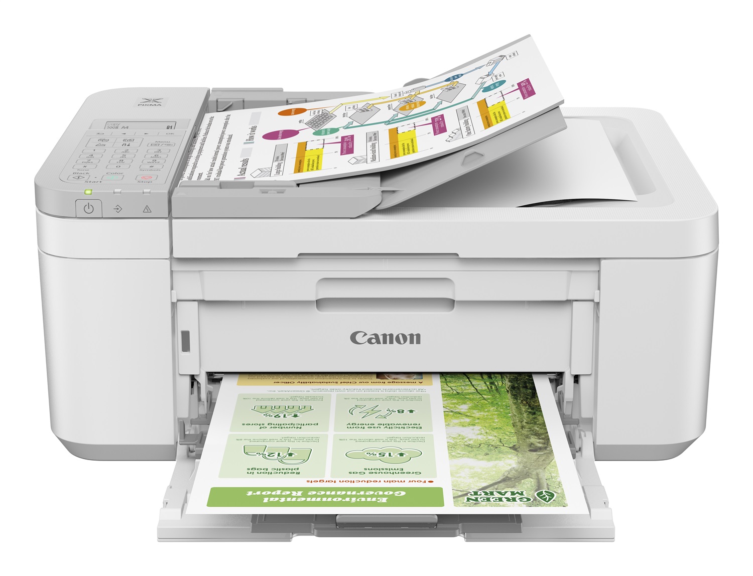 Canon PIXMA TR4756i Stampante Multifunzione A4 Ad Inchiostro 4800 x 1200 DPI Wi-Fi 4 in 1 con ADF e Stampa Fronte/Retro