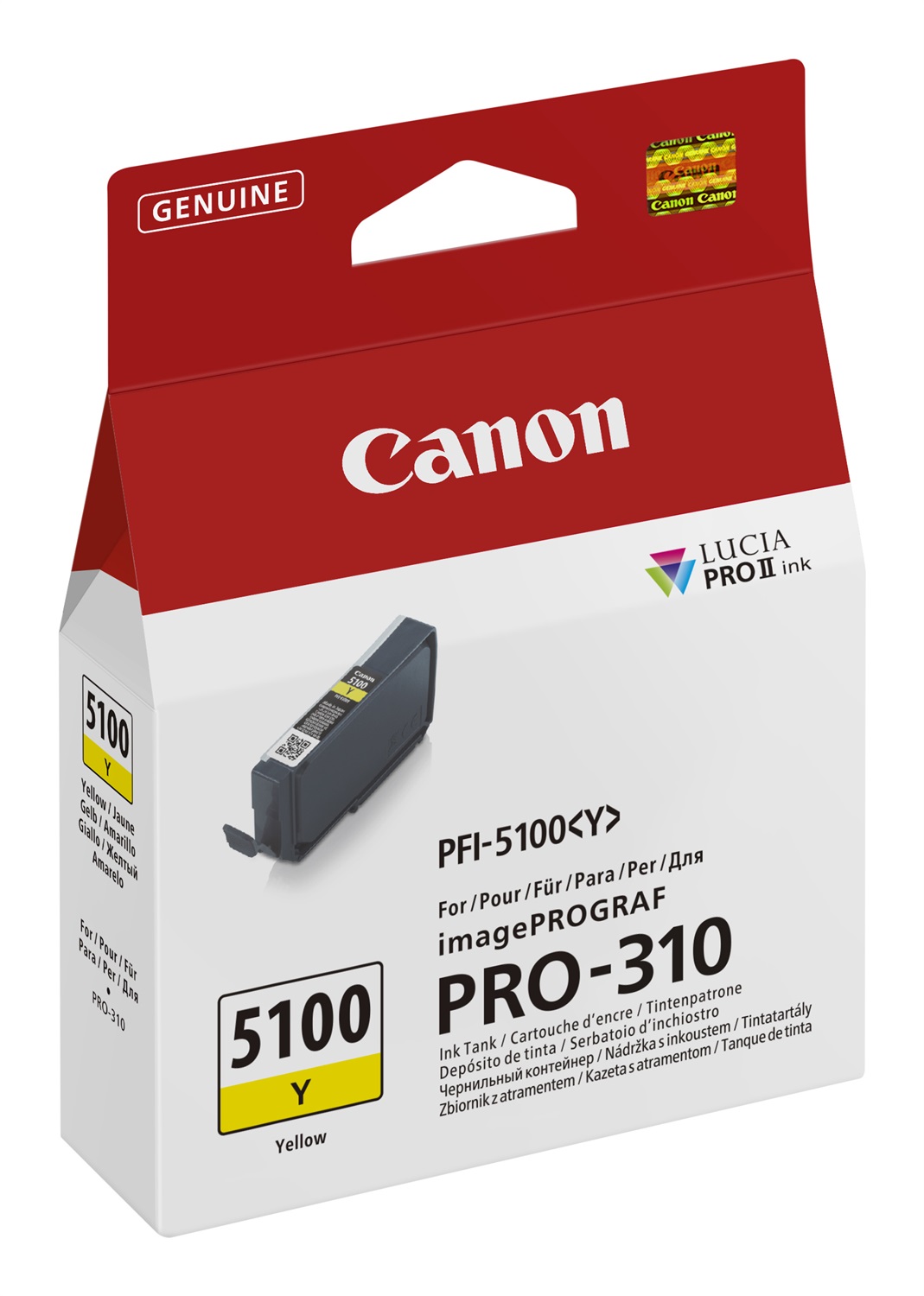 Canon PFI-5100 Y Cartuccia d'Inchiostro Giallo Originale 14ml - 1 pz Confezione Singola