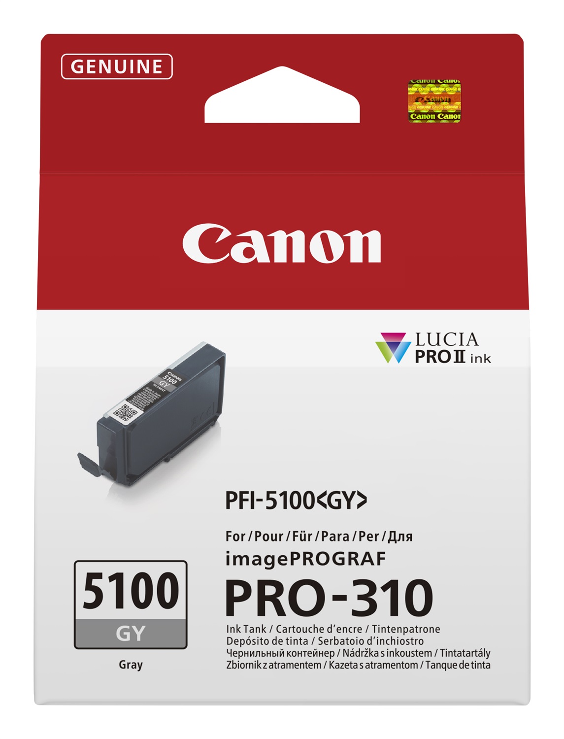 Canon PFI-5100 GY Cartuccia d'Inchiostro Originale Grigio 14ml - 1 pz