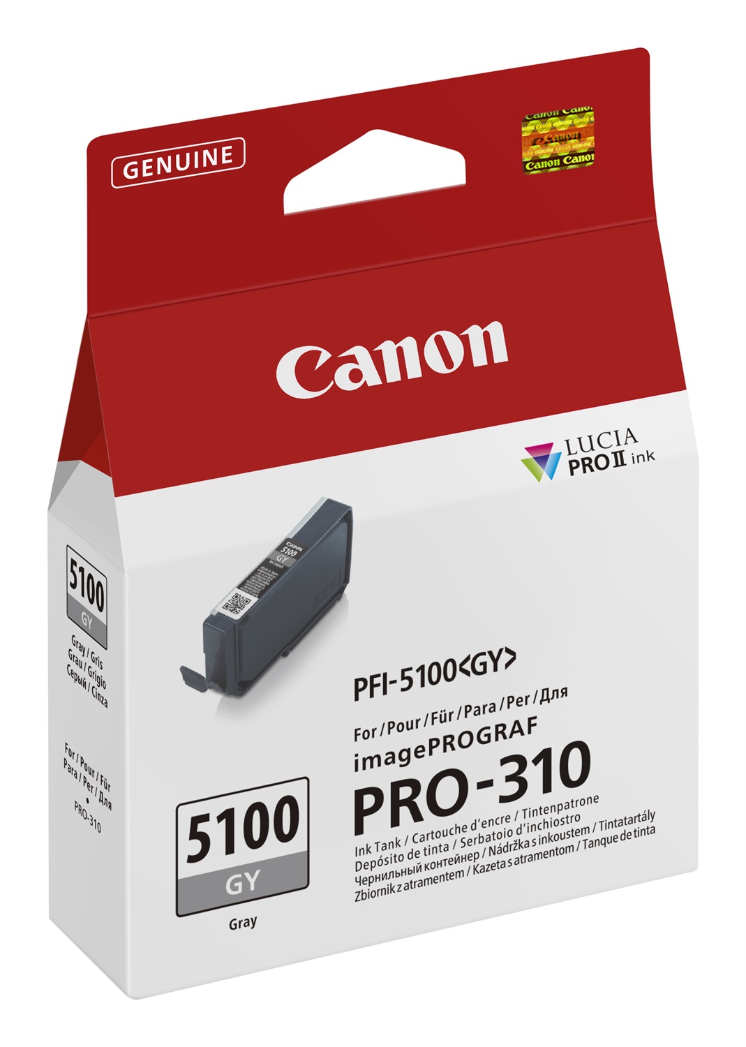 Canon PFI-5100 GY Cartuccia d'Inchiostro Originale Grigio 14ml - 1 pz