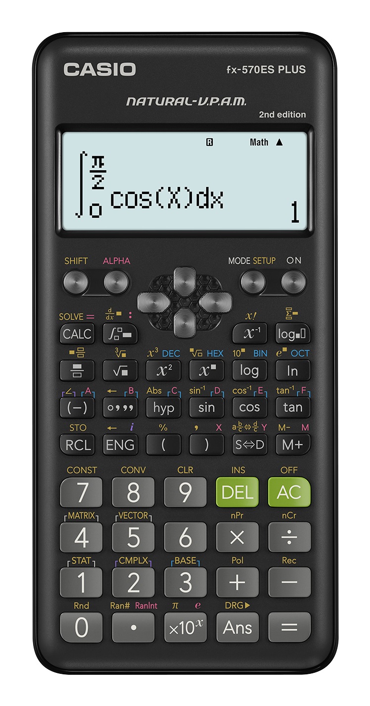 Casio FX-570ES PLUS-2 Calcolatrice Scientifica con 417 Funzioni, Display Naturale, Nero