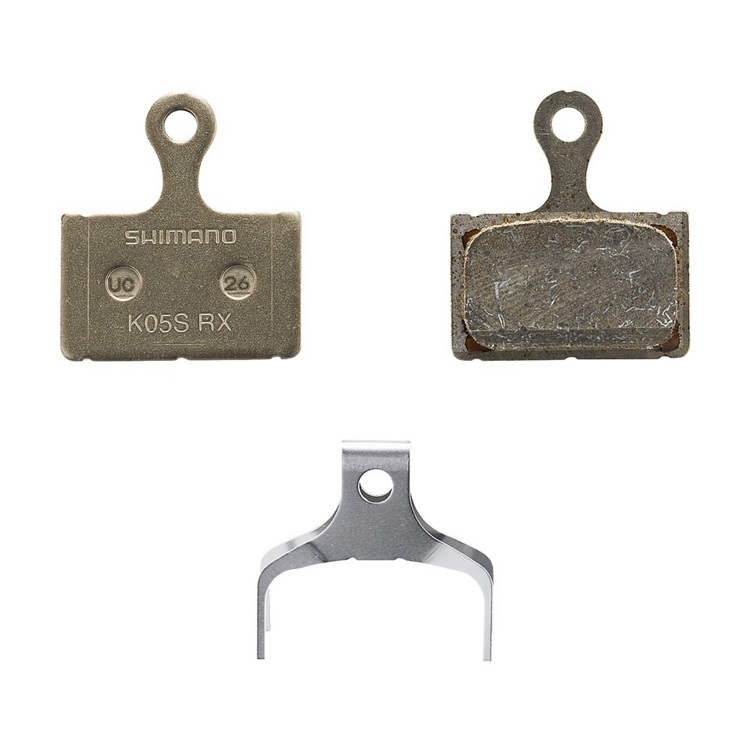 SHIMANO Pastiglie Freno K05S in Resina con Molla - Compatibili con vari modelli Shimano, Maggiore Resistenza e Minore Rumorosità