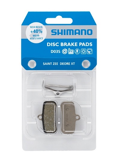Shimano D03S Pastiglie Freno a Disco in Resina per MTB e Bici da Corsa - Compatibili con Saint, Zee, Deore XT, SLX