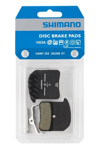 Shimano H03A Pastiglie Freno in Resina con Aletta di Raffreddamento - Compatibili con Saint, Zee e Deore XT