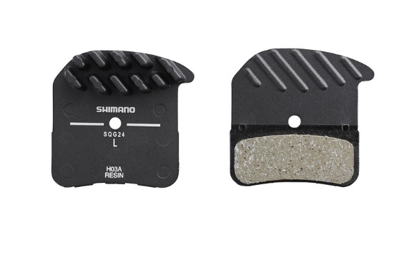 Shimano H03A Pastiglie Freno in Resina con Aletta di Raffreddamento - Compatibili con Saint, Zee e Deore XT