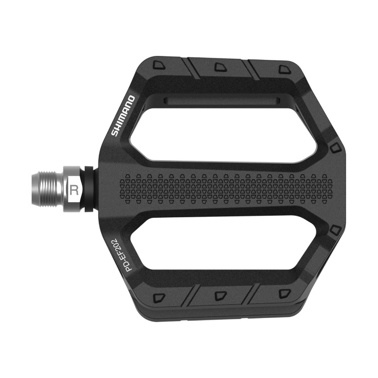 Shimano PD-EF202 Pedali MTB Flat in Alluminio Nero - Design Moderno e Facile da Pulire