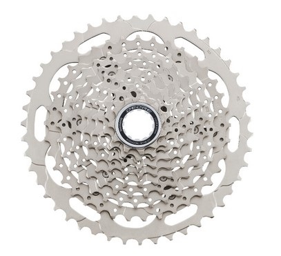 Shimano DEORE M4100 Cassetta Pignoni 10V 11-46 Nero/Argento - Resistente e Affidabile