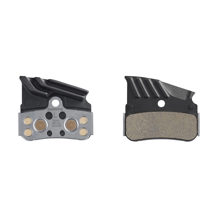 Shimano N04C Pastiglie Freno a Disco in Metallo per BR-M9120/M8120/M7120 con Alette di Raffreddamento