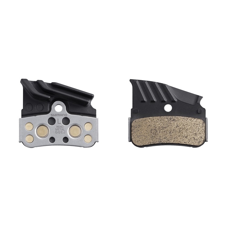 Shimano N04C Pastiglie Freno a Disco in Metallo per BR-M9120/M8120/M7120 con Alette di Raffreddamento