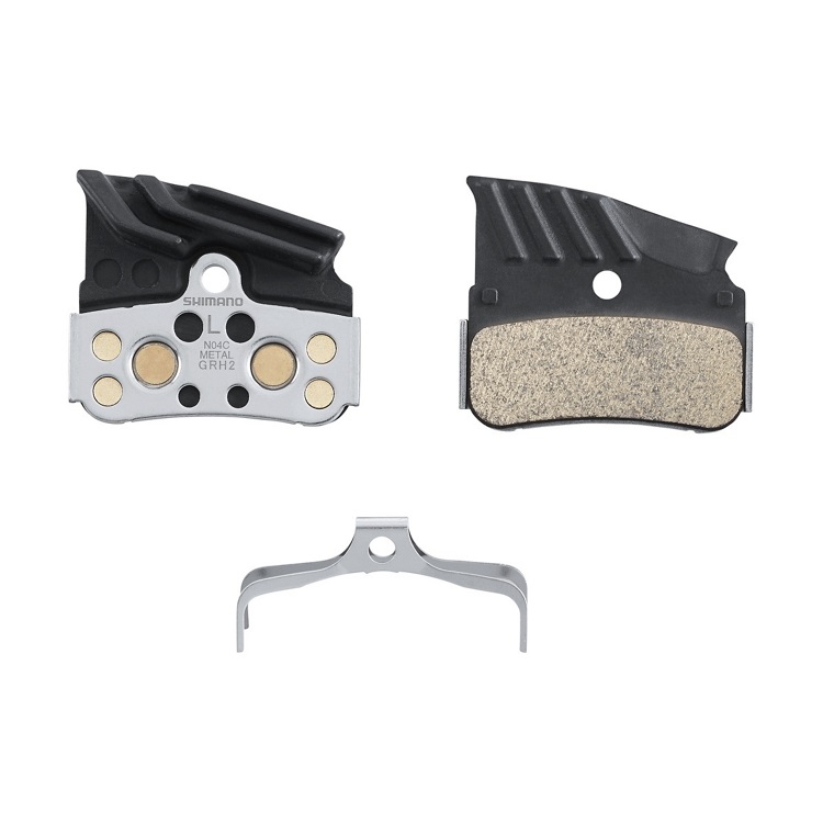 Shimano N04C Pastiglie Freno a Disco in Metallo per BR-M9120/M8120/M7120 con Alette di Raffreddamento