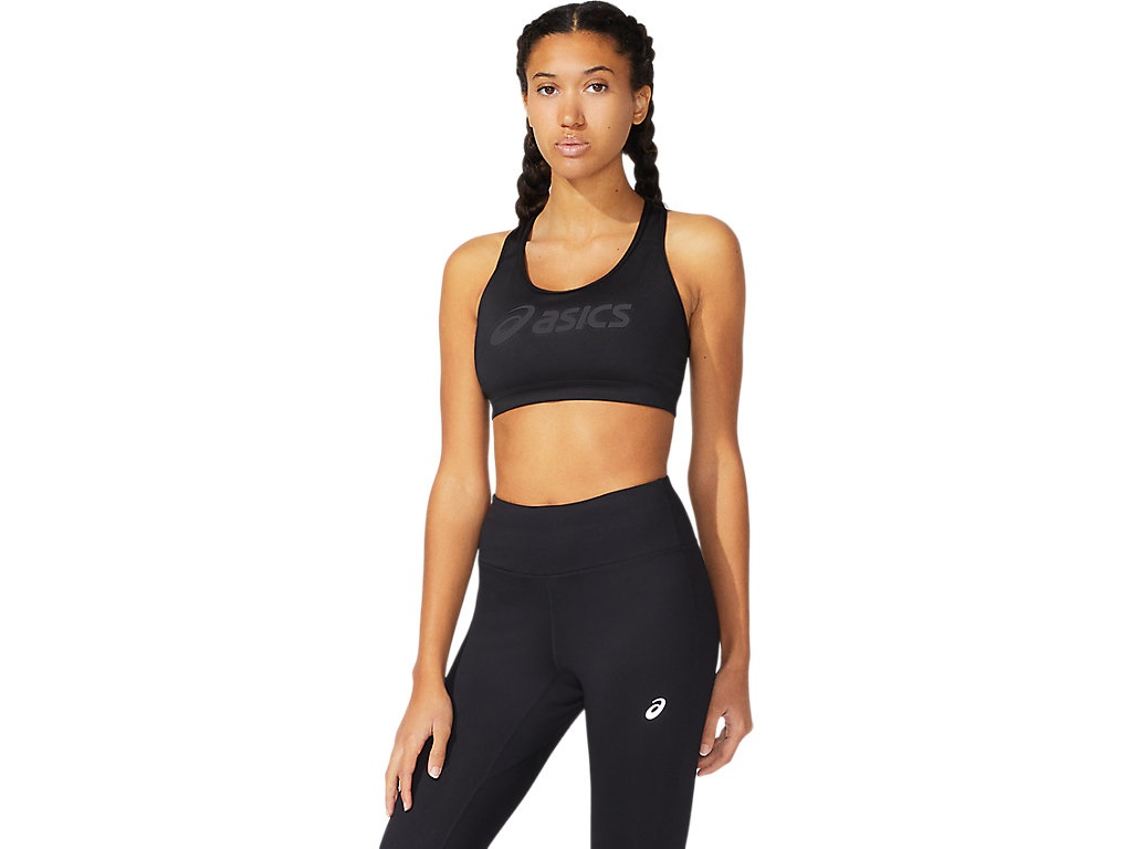 ASICS Reggiseno Sportivo Core Frosted Logo 2012C573 - XS, Nylon e Lycra, Sostegno Medio, Tecnologia Anti-Rimbalzo